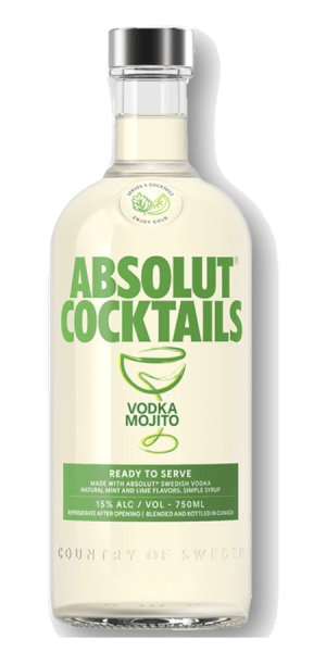 Absolut Vodka Mojito Cocktail 750ML