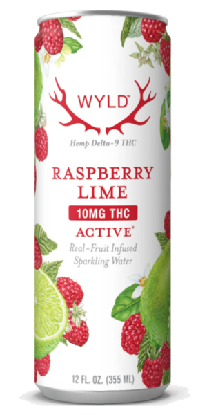 Wyld THC Seltzers Raspbery Lime