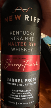 New Riff 6YR Sherry Cask Finish